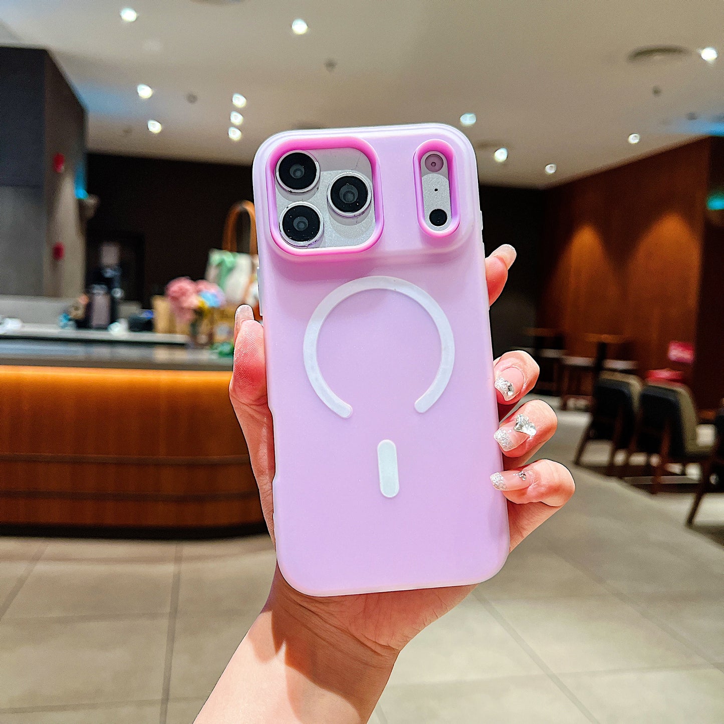 LuxuryKase Magnetic Silicone Candy Case | Mag-Safe Compatible | Slim Protective Case | Lightweight & Flexible | Wireless Charging | Soft Matte Finish For iPhone