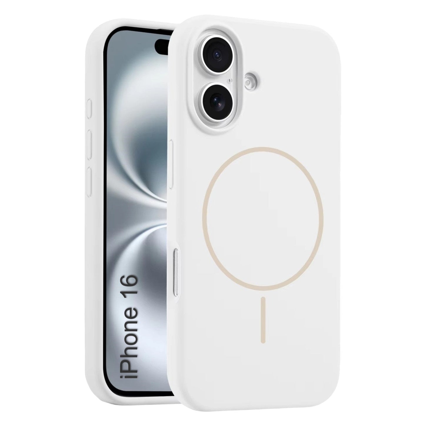 LuxuryKase Silicone Magnetic Case with Soft Microfiber Lining | Mag-Safe Support | Shockproof Protective Cover | Precise Cutouts | Slim Fit Design For iPhone 16 & 16 Plus