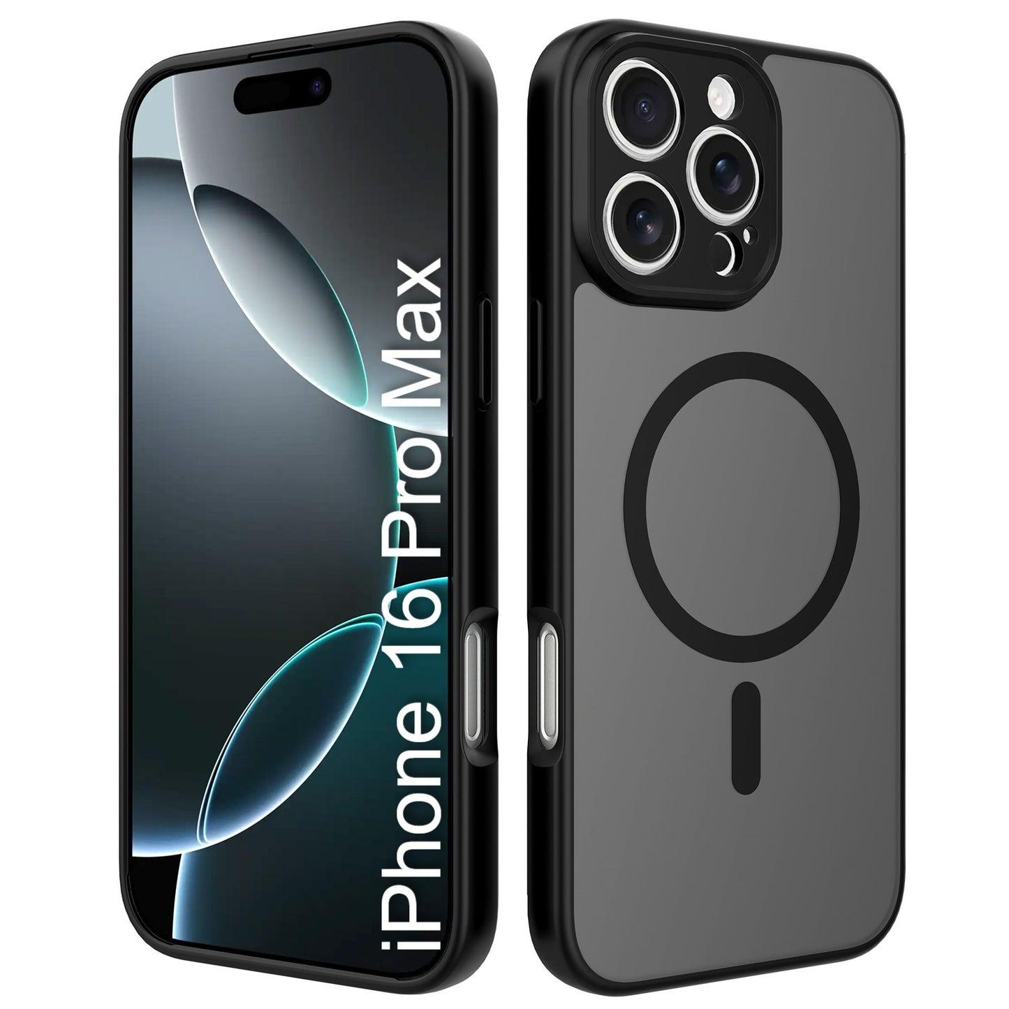LuxuryKase Hybrid Shockproof Translucent Case | Matte Frosted Hard Back with Soft Edges | Full Camera Protection Bumper | Compatible with MagSafe | TPU & PC For iPhone & Samsung Series