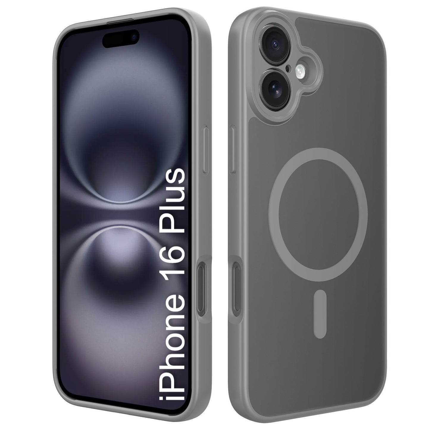 LuxuryKase Hybrid Shockproof Translucent Case | Matte Frosted Hard Back with Soft Edges | Full Camera Protection Bumper | Compatible with MagSafe | TPU & PC For iPhone & Samsung Series