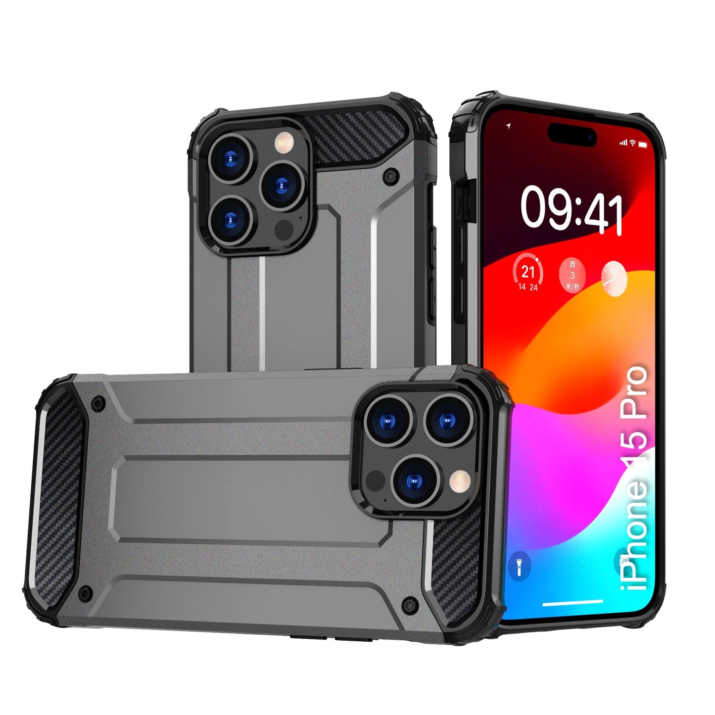 LuxuryKase Rugged TPU+PC Armor Case | Impact-Resistant Design | Anti-Drop Protection | Raised Edges & Precise Cutouts | Heavy Duty Protective Cover