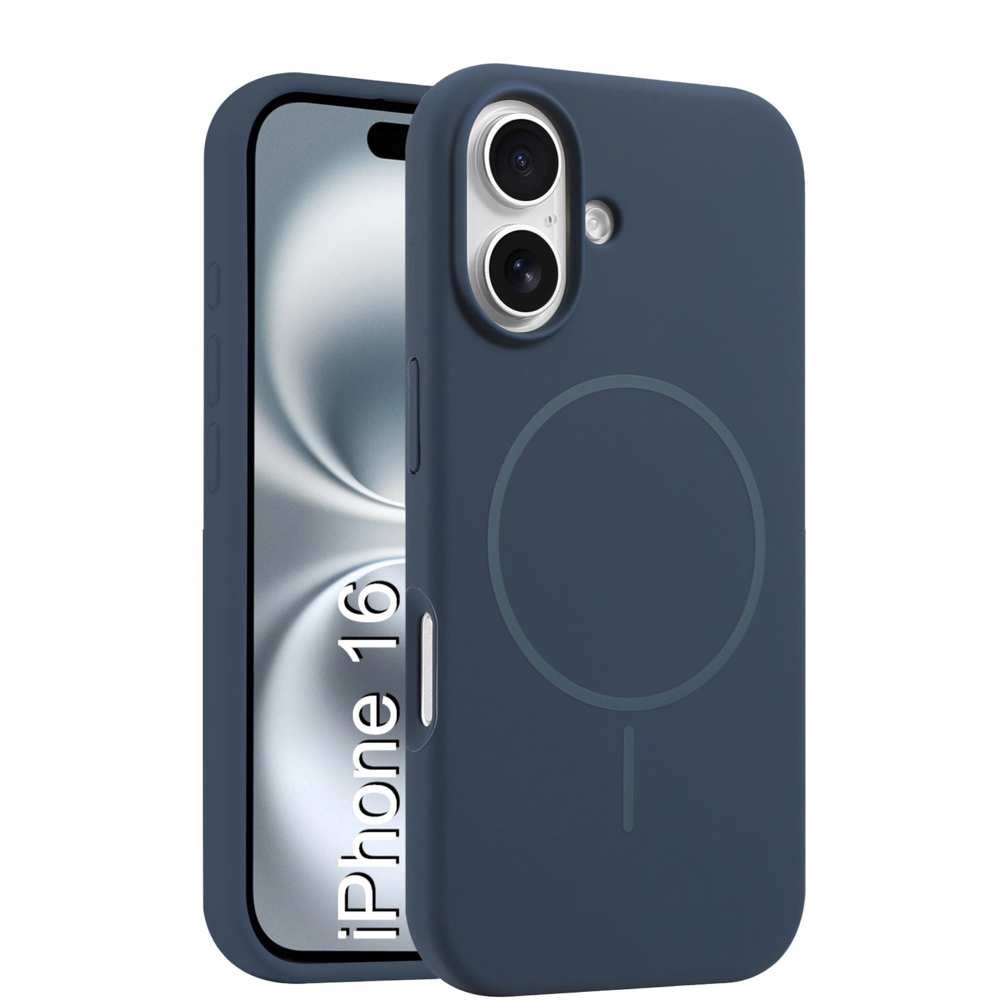 LuxuryKase Silicone Magnetic Case with Soft Microfiber Lining | Mag-Safe Support | Shockproof Protective Cover | Precise Cutouts | Slim Fit Design For iPhone 16 & 16 Plus