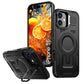LuxuryKase Rugged Shockproof Magnetic Case with Kickstand | Dual Layer TPU+PC Protection | Mag-Safe Compatible | Camera Guard | Extreme Drop Resistance For iPhone Series