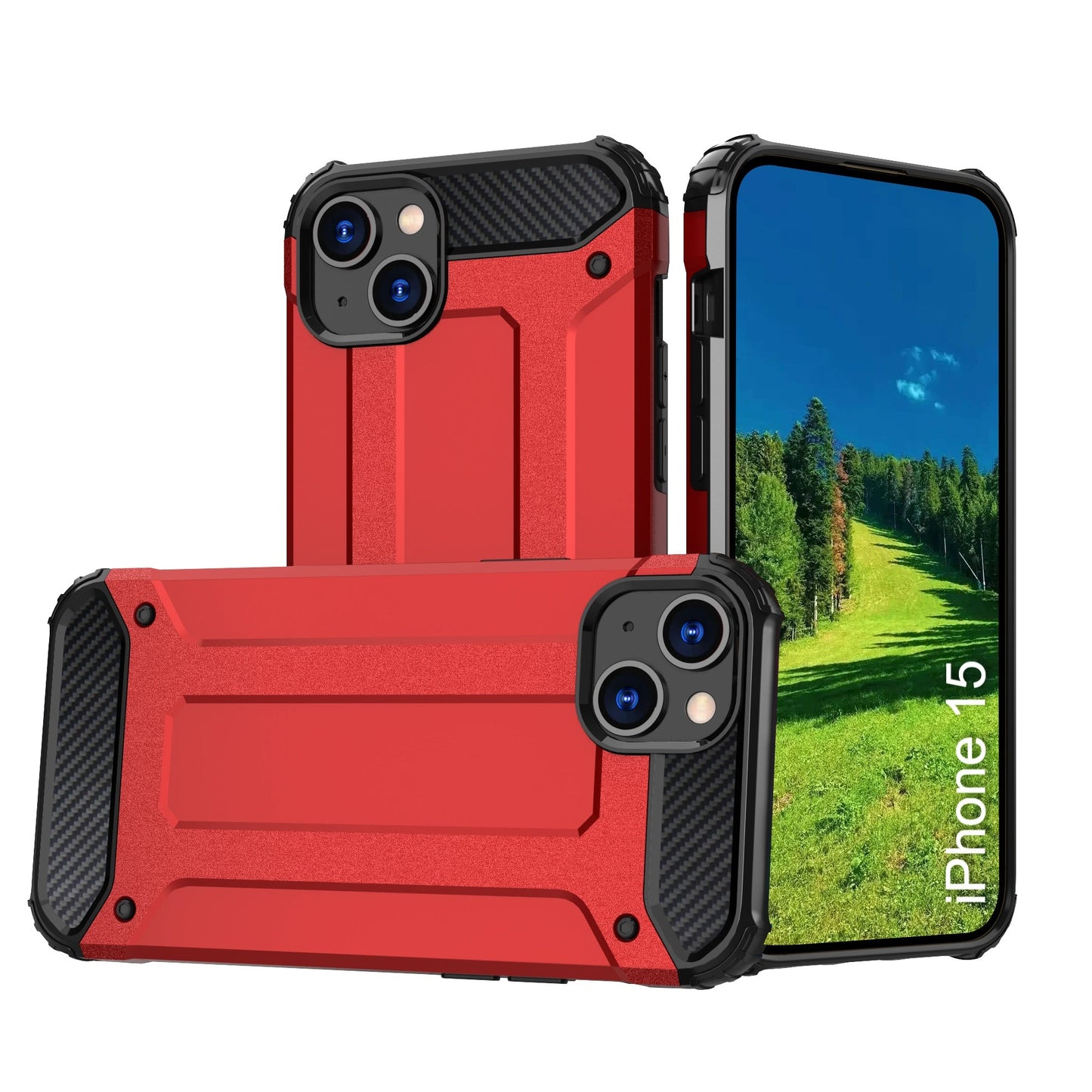 LuxuryKase Rugged TPU+PC Armor Case | Impact-Resistant Design | Anti-Drop Protection | Raised Edges & Precise Cutouts | Heavy Duty Protective Cover