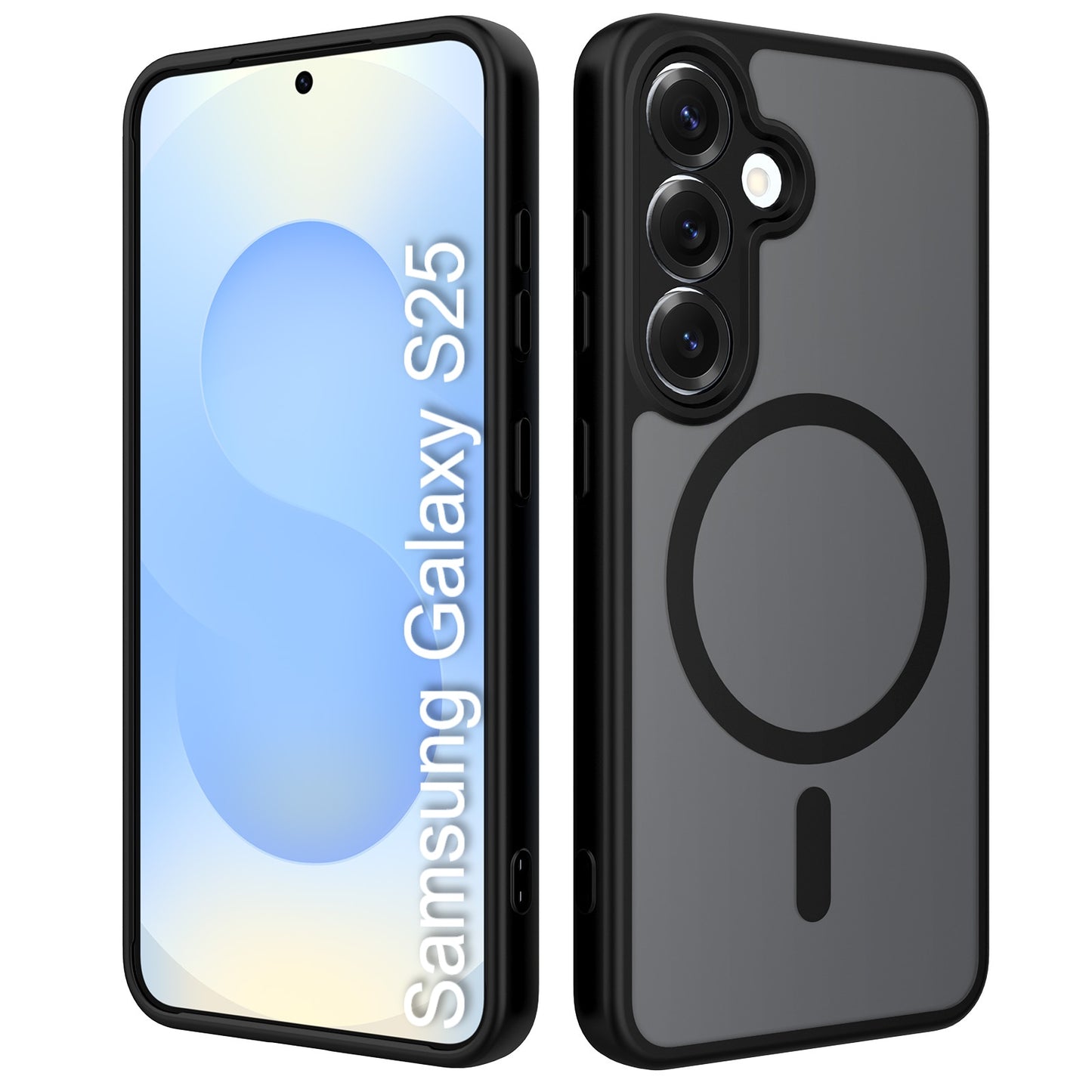 LuxuryKase Hybrid Shockproof Translucent Case | Matte Frosted Hard Back with Soft Edges | Full Camera Protection Bumper | Compatible with MagSafe | TPU & PC For iPhone & Samsung Series