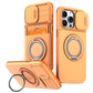 LuxuryKase Magnetic Card Holder Back Cover | Slide Camera Cover Protection | 360° Rotating & 120° Adjustable Kickstand | Shockproof Hard PC Back + Soft TPU Bumper For iPhone & Samsung Series