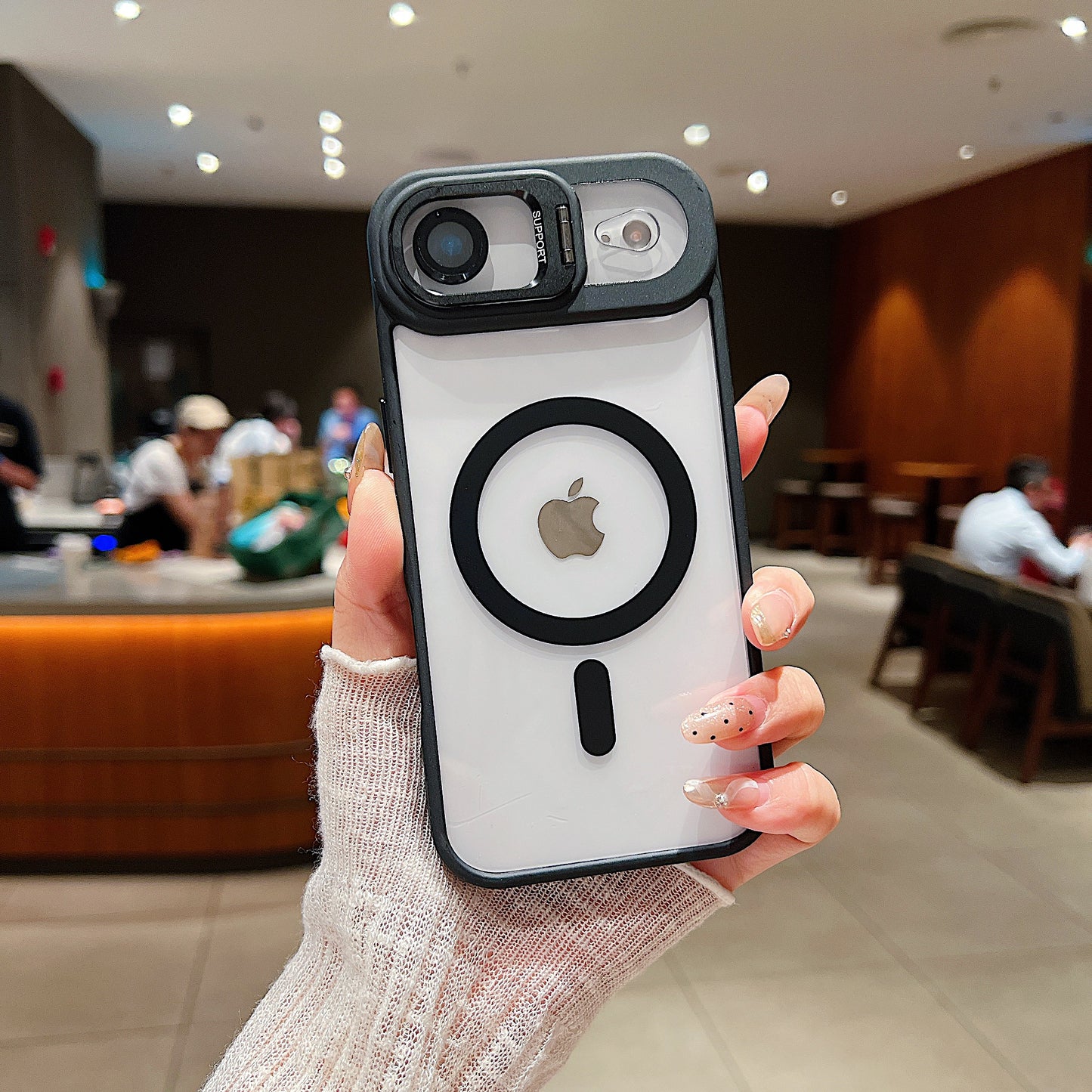 LuxuryKase LK174 Magnetic Mag-Safe Stand Lens Protector Case Cover For iPhone