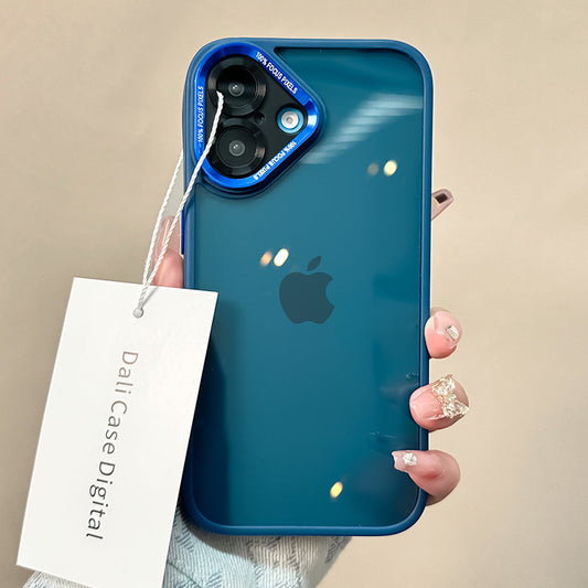 LuxuryKase Shockproof Transparent Back Cover Case | Anti-Scratch Hard PC Back | Soft TPU Bumper | Camera Protection | Slim Fit Design Case For iPhone 16 & 16 Plus