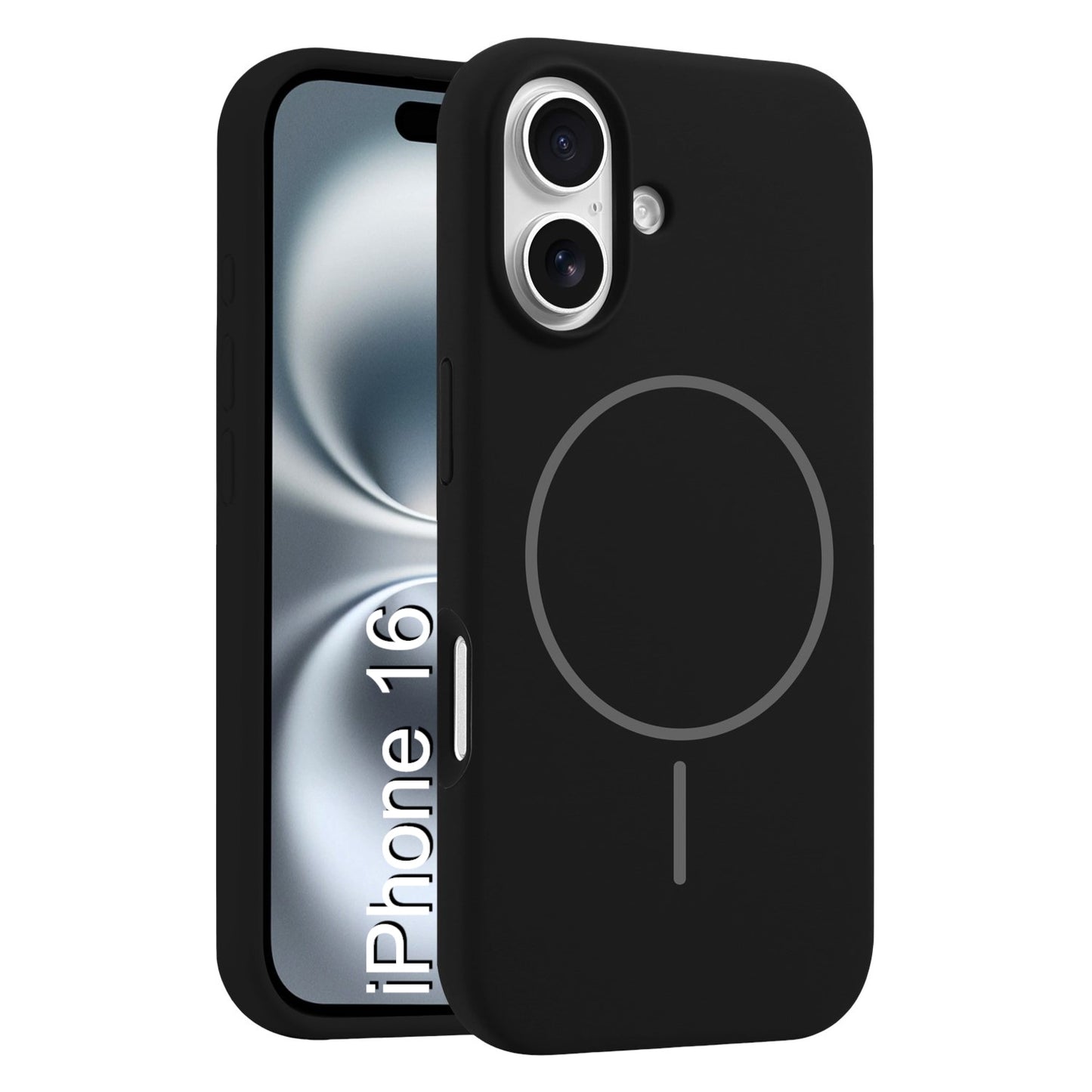 LuxuryKase Silicone Magnetic Case with Soft Microfiber Lining | Mag-Safe Support | Shockproof Protective Cover | Precise Cutouts | Slim Fit Design For iPhone 16 & 16 Plus