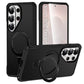 LuxuryKase Shockproof Back Cover with 90° Rotating Ring Kickstand | Mag-Safe Compatible | Rugged Armor Protection Case For iPhone & Samsung Series