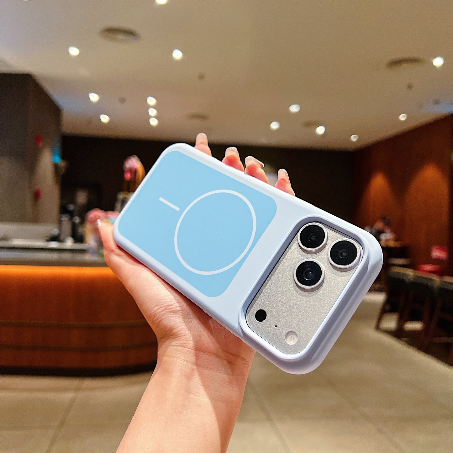 LuxuryKase Liquid Silicone Case | Dual Tone Colour Matte Finish | MagSafe Compatible | Microfiber Lining Inside | ShockProof & Raised Camera Protection For iPhone