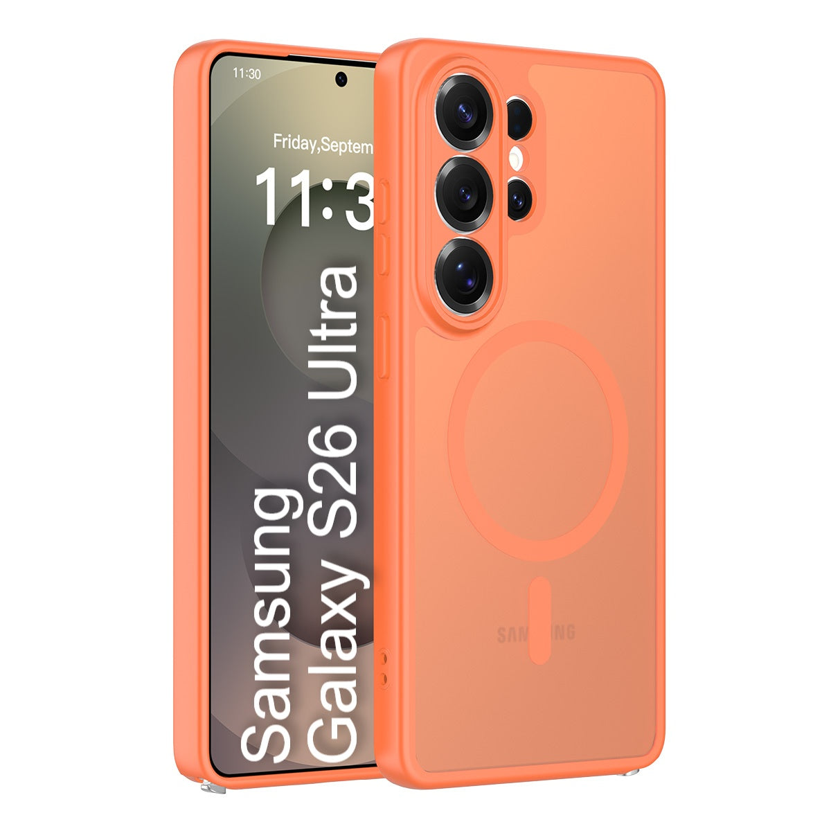 LuxuryKase Hybrid Shockproof Translucent Case | Matte Frosted Hard Back with Soft Edges | Full Camera Protection Bumper | Compatible with MagSafe | TPU & PC For iPhone & Samsung Series