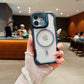 LuxuryKase LK164 Invisible Stand Transparent Magnetic Mag-Safe Wireless Charger Case Cover For iPhone
