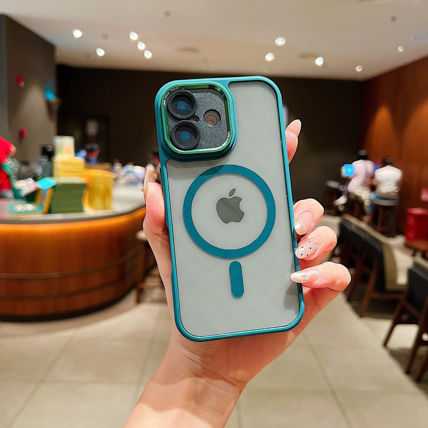 LuxuryKase Magnetic Clear Shockproof Case | MagSafe Compatible | Transparent Hard Back Cover with Full Camera Protection | Anti-Yellowing For iPhone Series