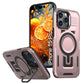 LuxuryKase Rugged Shockproof Magnetic Case with Kickstand | Dual Layer TPU+PC Protection | Mag-Safe Compatible | Camera Guard | Extreme Drop Resistance For iPhone Series