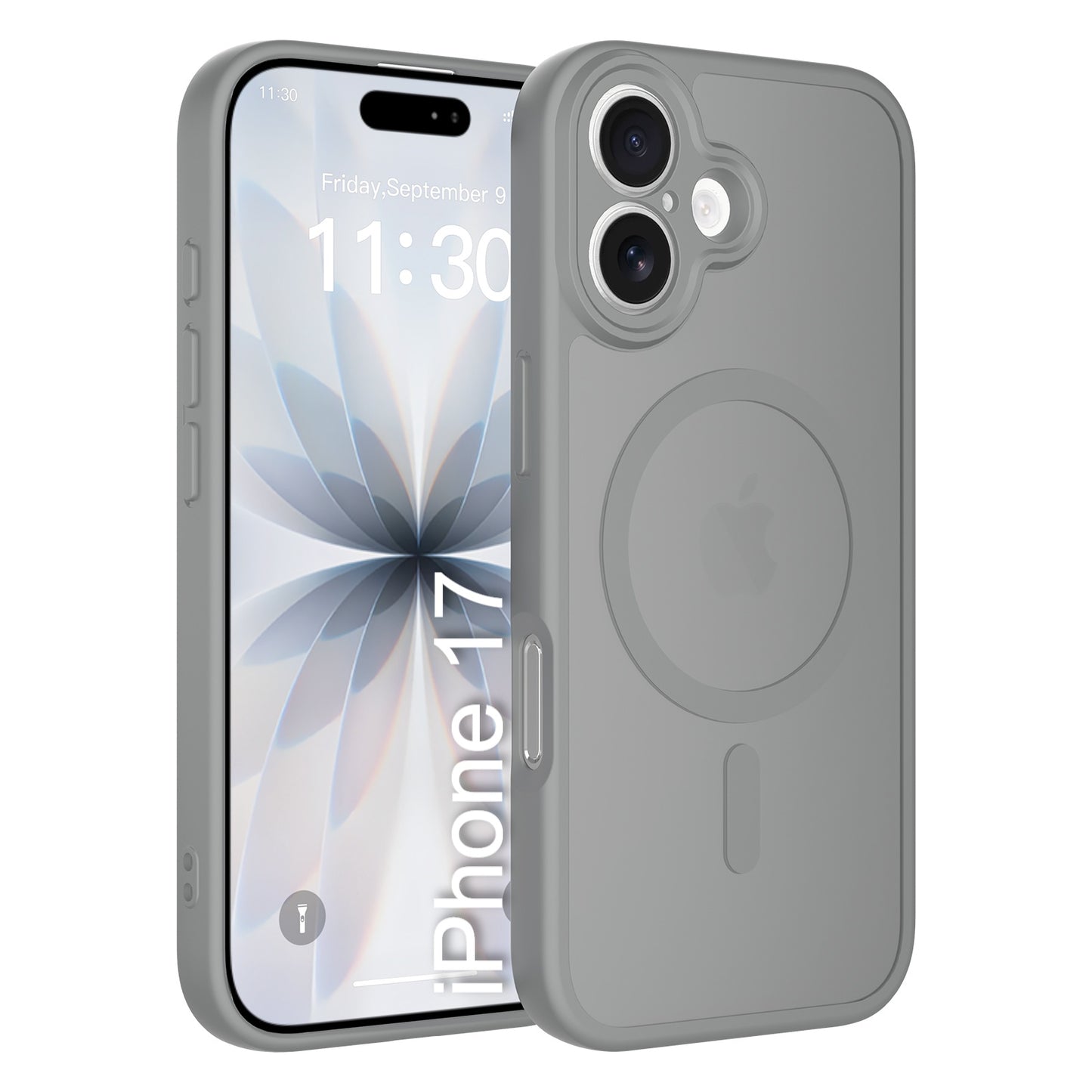 LuxuryKase Hybrid Shockproof Translucent Case | Matte Frosted Hard Back with Soft Edges | Full Camera Protection Bumper | Compatible with MagSafe | TPU & PC For iPhone & Samsung Series