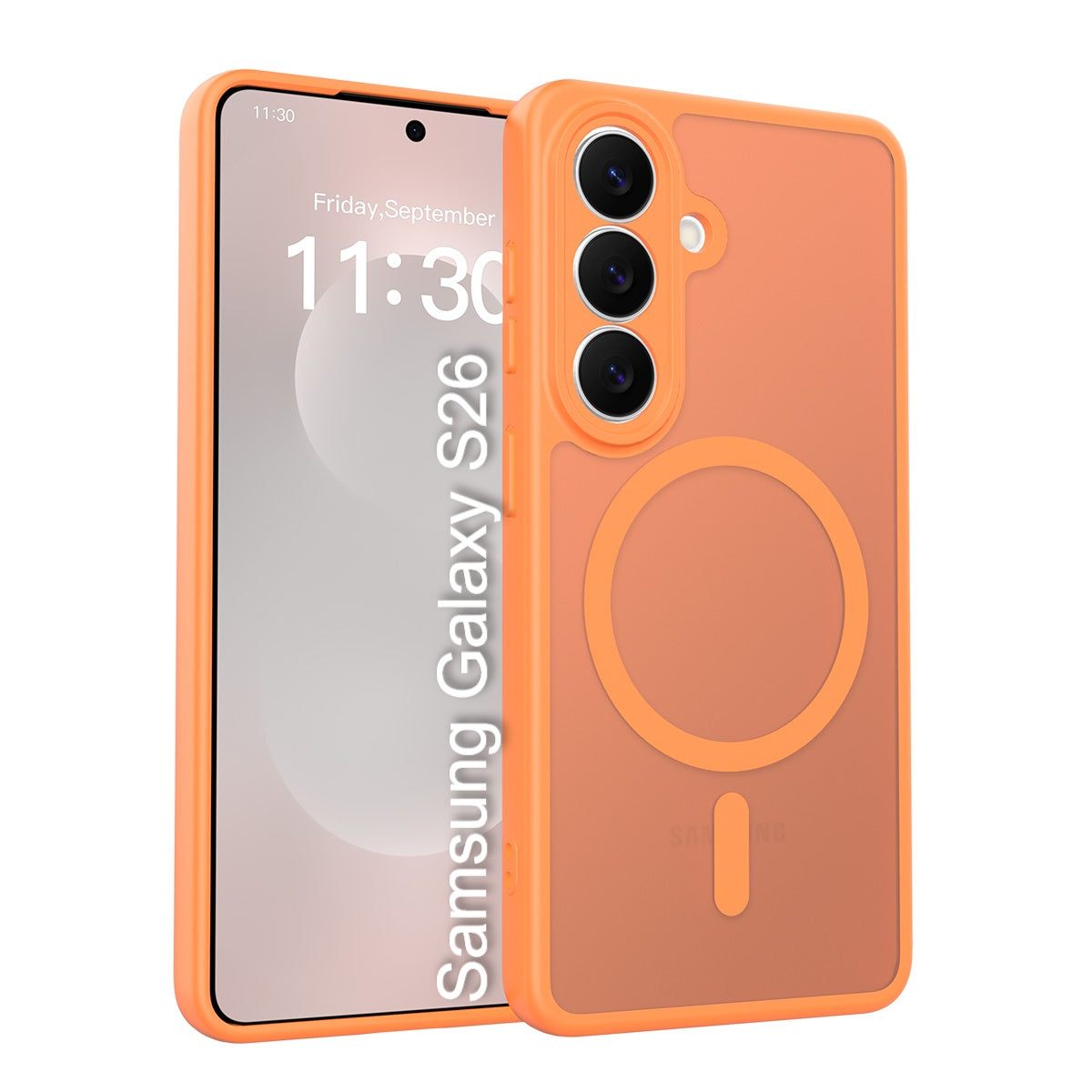 LuxuryKase Hybrid Shockproof Translucent Case | Matte Frosted Hard Back with Soft Edges | Full Camera Protection Bumper | Compatible with MagSafe | TPU & PC For iPhone & Samsung Series