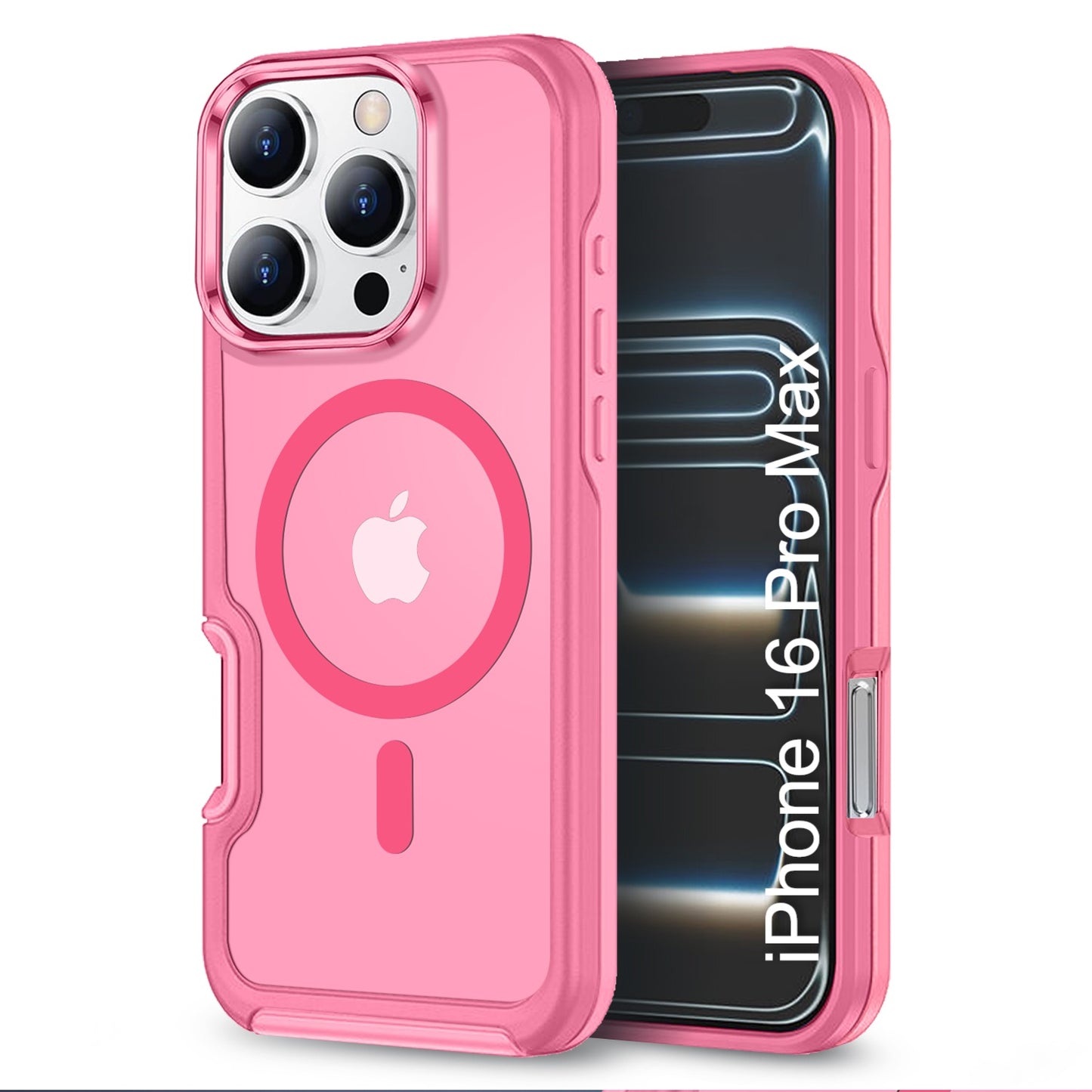 LuxuryKase Shockproof Transparent Matte Back Cover | Mag-Safe Compatible | Camera Protection | Soft TPU Edge | Anti-Yellowing For iPhone 16 & 17 Series