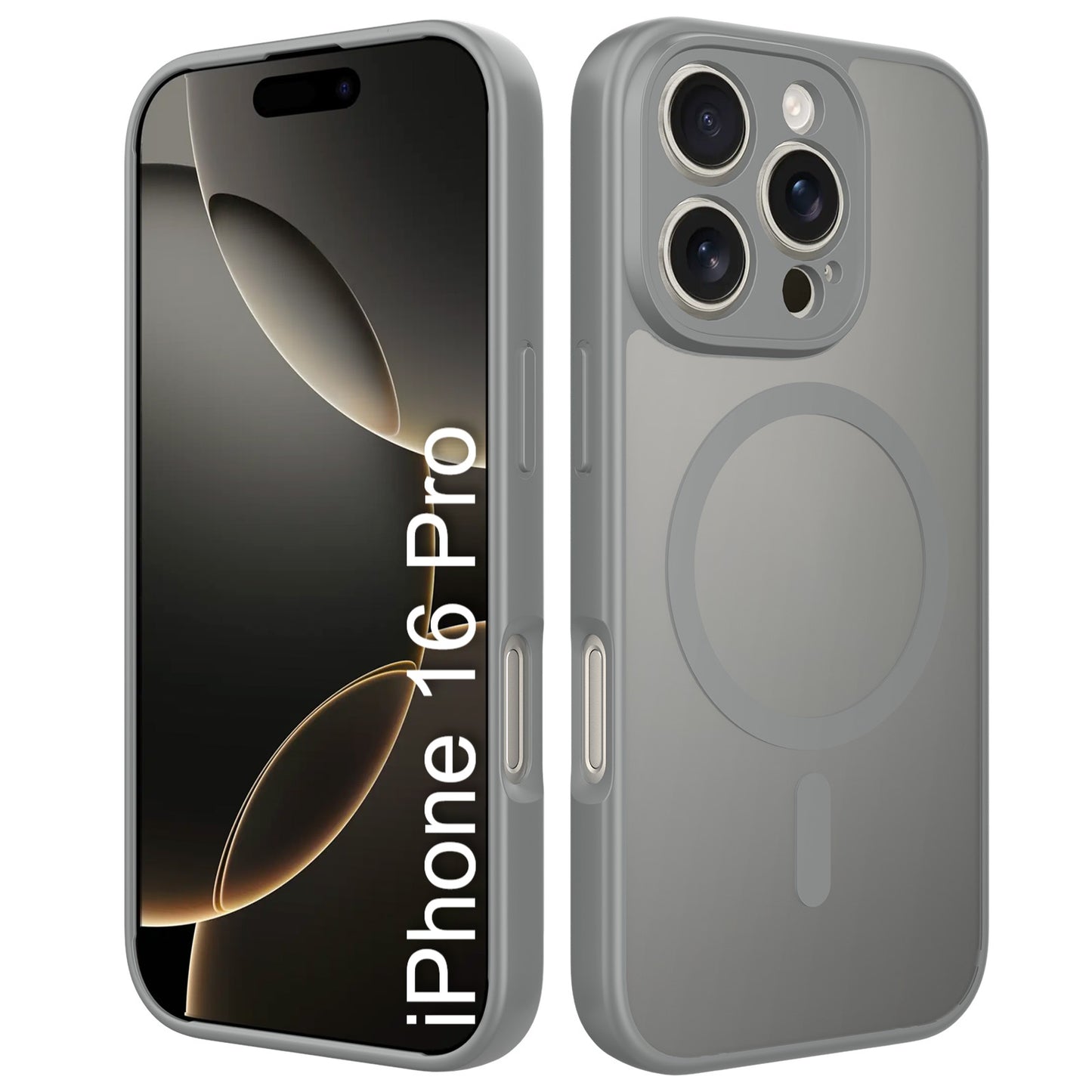 LuxuryKase Hybrid Shockproof Translucent Case | Matte Frosted Hard Back with Soft Edges | Full Camera Protection Bumper | Compatible with MagSafe | TPU & PC For iPhone & Samsung Series