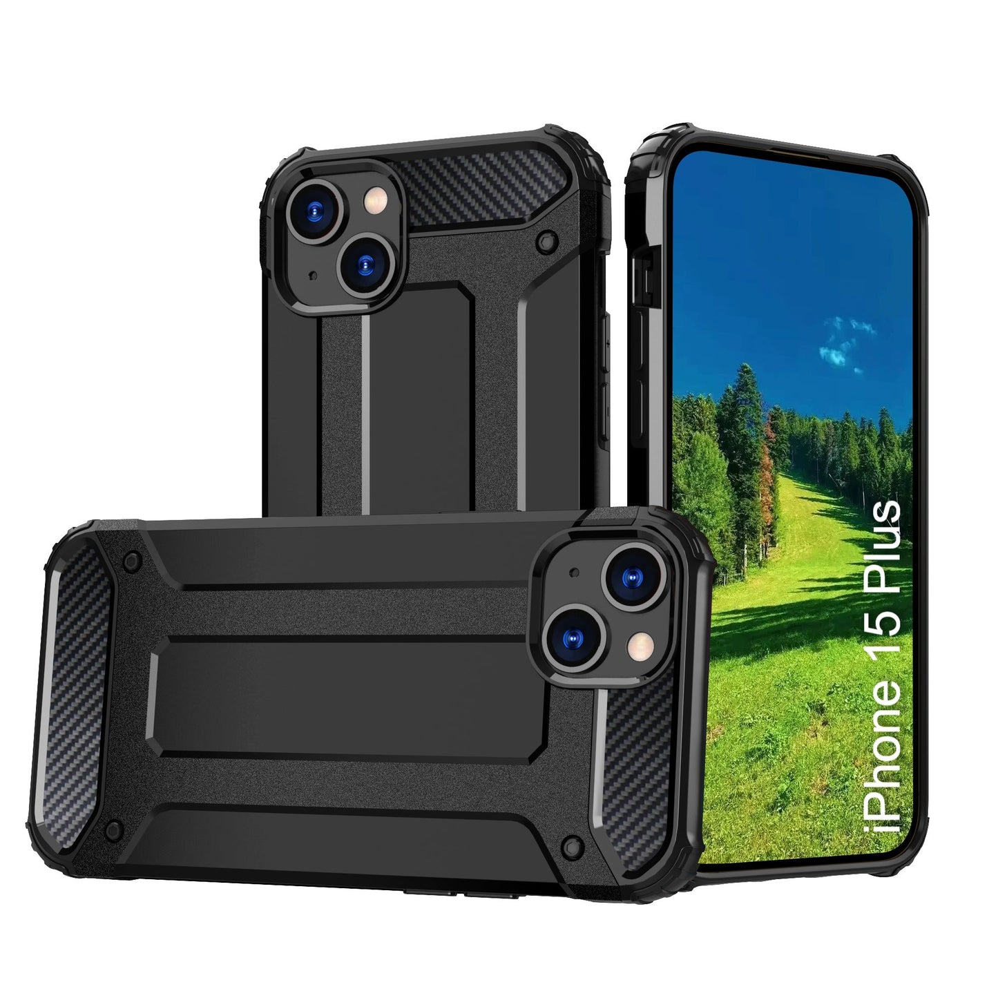 LuxuryKase Rugged TPU+PC Armor Case | Impact-Resistant Design | Anti-Drop Protection | Raised Edges & Precise Cutouts | Heavy Duty Protective Cover