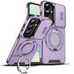 LuxuryKase Shockproof Case with Slide Camera Cover | 360° Rotating Ring Kickstand | Rugged Armour Protection For Samsung Series