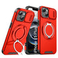 LuxuryKase Shockproof Magnetic Case with Slide Camera Cover | 360° Rotating Ring Kickstand | Mag-Safe Compatible | Rugged Armor Protection For iPhone Series