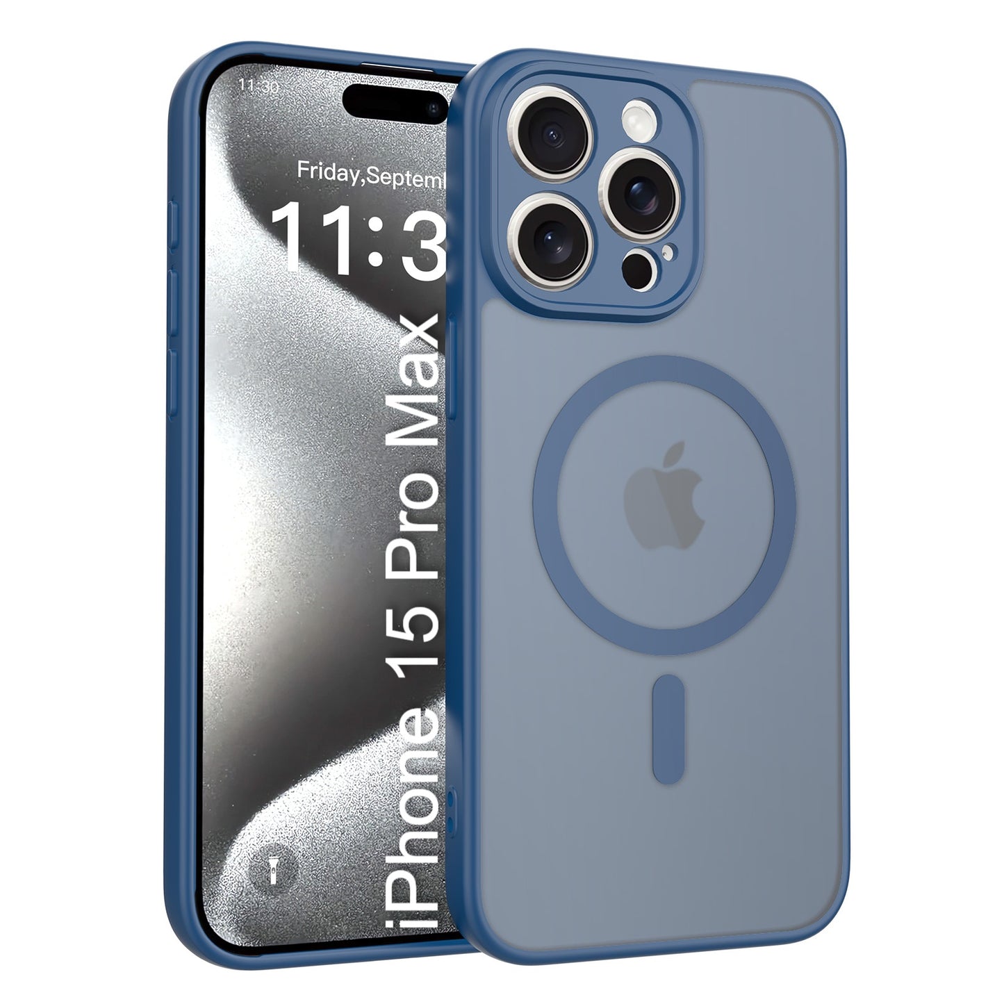 LuxuryKase Hybrid Shockproof Translucent Case | Matte Frosted Hard Back with Soft Edges | Full Camera Protection Bumper | Compatible with MagSafe | TPU & PC For iPhone & Samsung Series