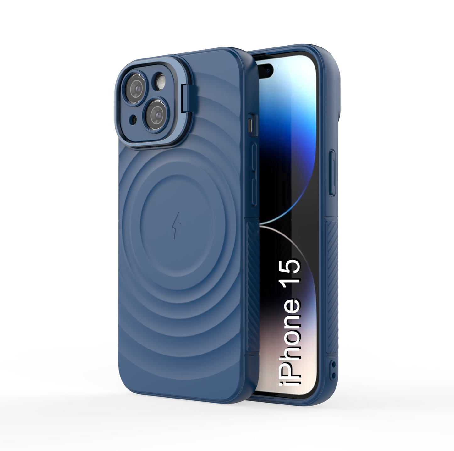 LuxuryKase Shockproof Case with Ripple Pattern | Inner Velvet Fabric Lining | Protective Cover & Wireless Charging Case for iPhone & Samsung Series