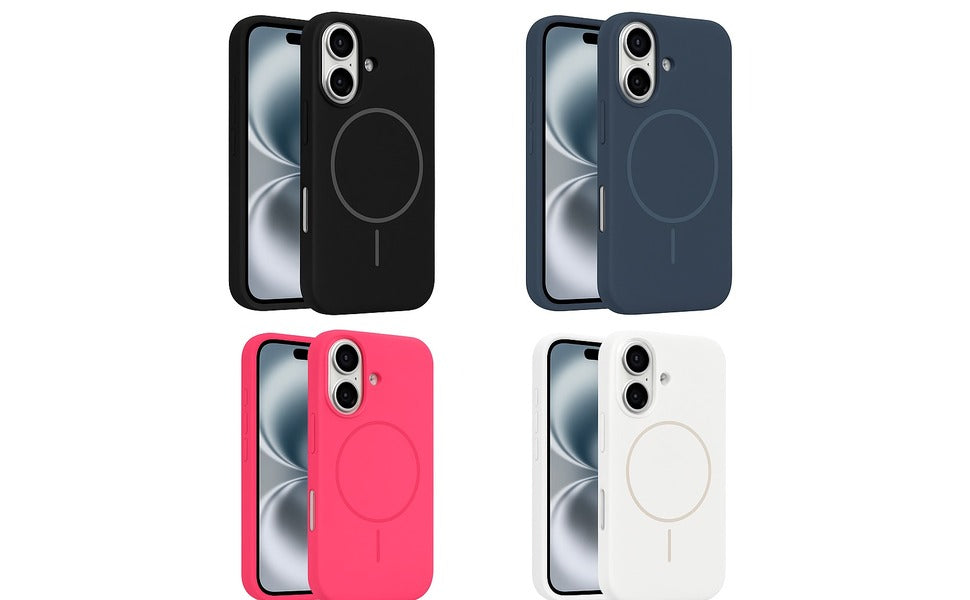 LuxuryKase Silicone Magnetic Case with Soft Microfiber Lining | Mag-Safe Support | Shockproof Protective Cover | Precise Cutouts | Slim Fit Design For iPhone 16 & 16 Plus