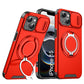 LuxuryKase Shockproof Magnetic Case with Slide Camera Cover | 360° Rotating Ring Kickstand | Mag-Safe Compatible | Rugged Armor Protection For iPhone Series