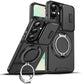 LuxuryKase Shockproof Case with Slide Camera Cover | 360° Rotating Ring Kickstand | Rugged Armour Protection For Samsung Series