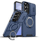 LuxuryKase Shockproof Case with Slide Camera Cover | 360° Rotating Ring Kickstand | Rugged Armour Protection For Samsung Series