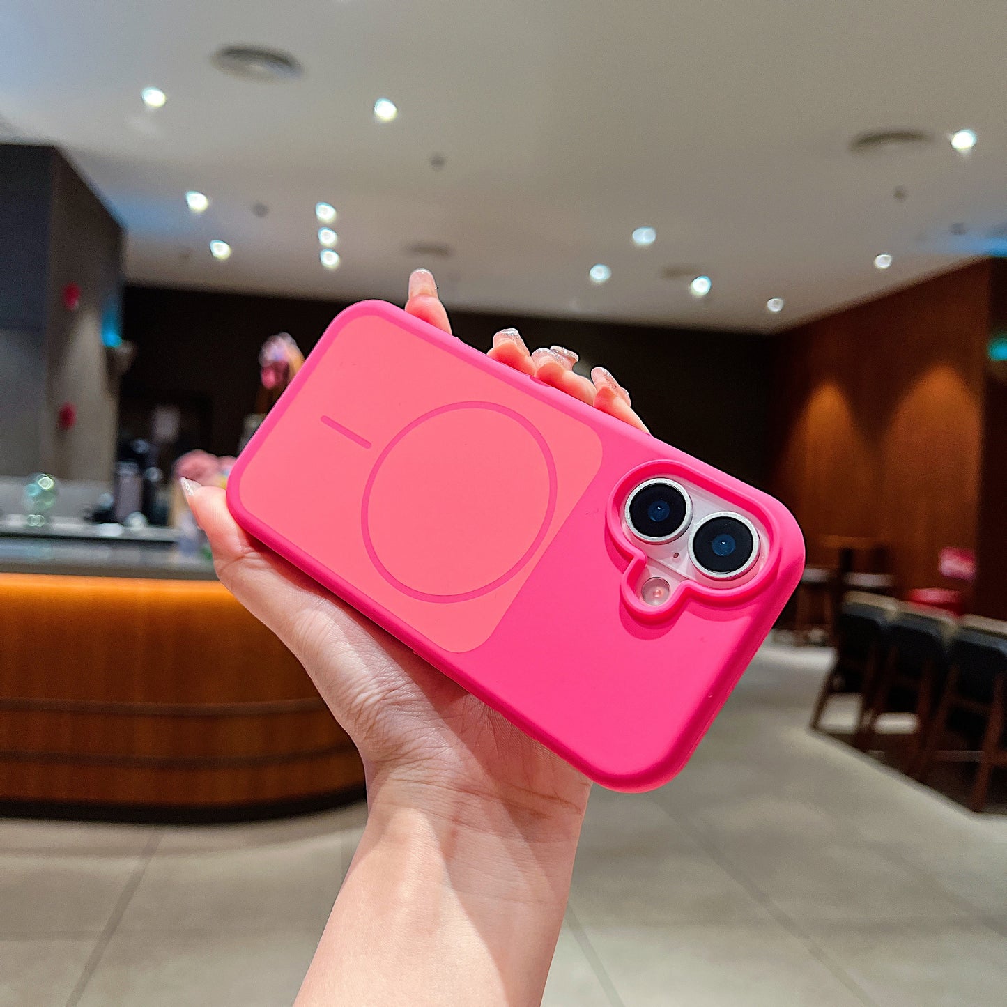 LuxuryKase Liquid Silicone Case | Dual Tone Colour Matte Finish | MagSafe Compatible | Microfiber Lining Inside | ShockProof & Raised Camera Protection For iPhone