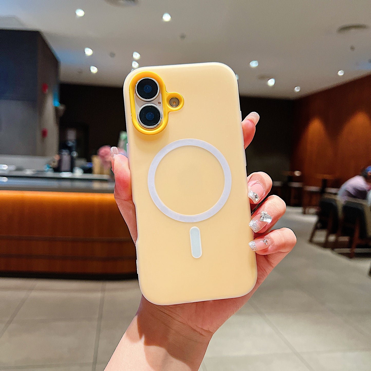 LuxuryKase Magnetic Silicone Candy Case | Mag-Safe Compatible | Slim Protective Case | Lightweight & Flexible | Wireless Charging | Soft Matte Finish For iPhone