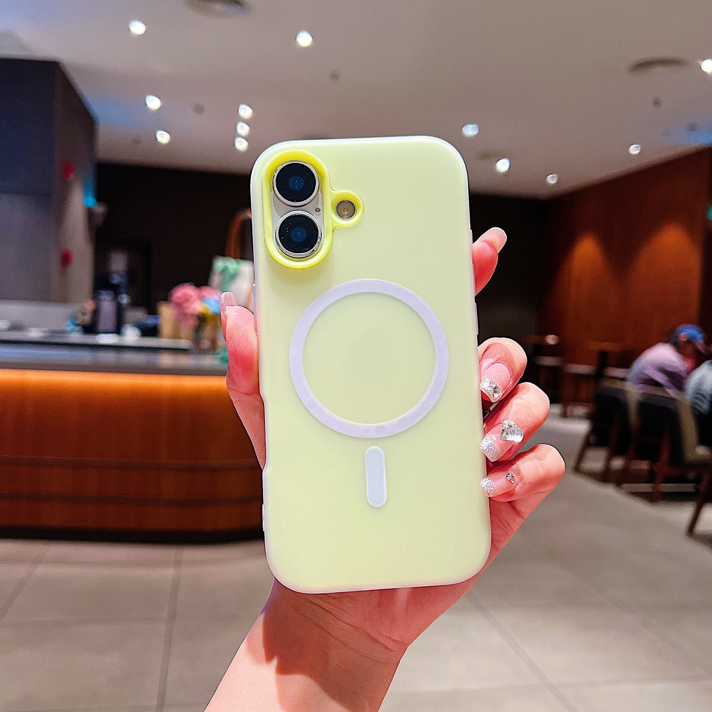LuxuryKase Magnetic Silicone Candy Case | Mag-Safe Compatible | Slim Protective Case | Lightweight & Flexible | Wireless Charging | Soft Matte Finish For iPhone