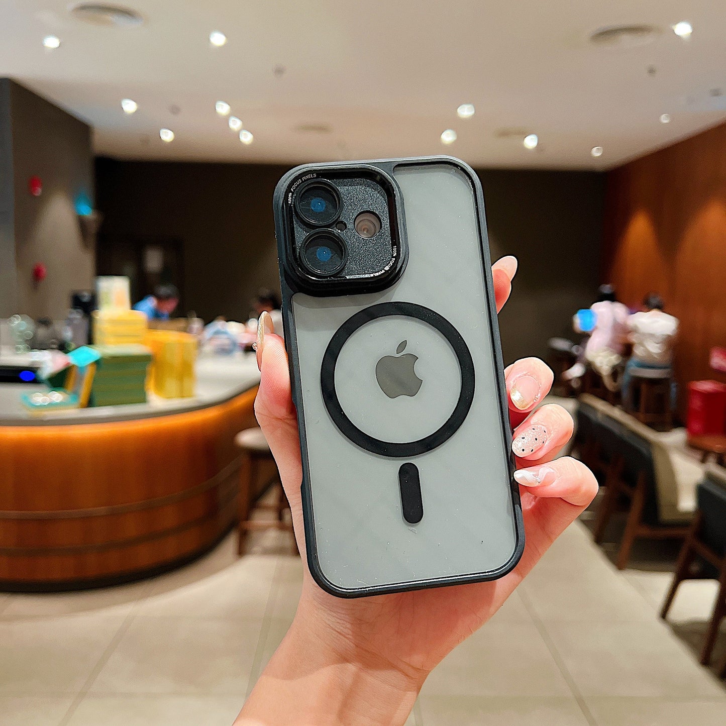 LuxuryKase Magnetic Clear Shockproof Case | MagSafe Compatible | Transparent Hard Back Cover with Full Camera Protection | Anti-Yellowing For iPhone Series