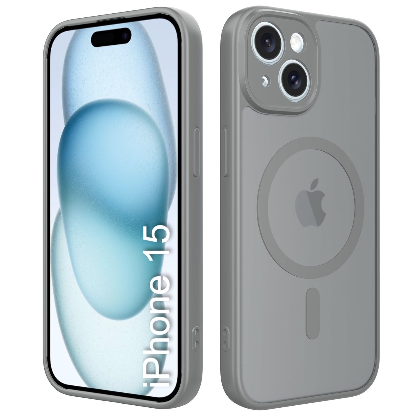 LuxuryKase Hybrid Shockproof Translucent Case | Matte Frosted Hard Back with Soft Edges | Full Camera Protection Bumper | Compatible with MagSafe | TPU & PC For iPhone & Samsung Series