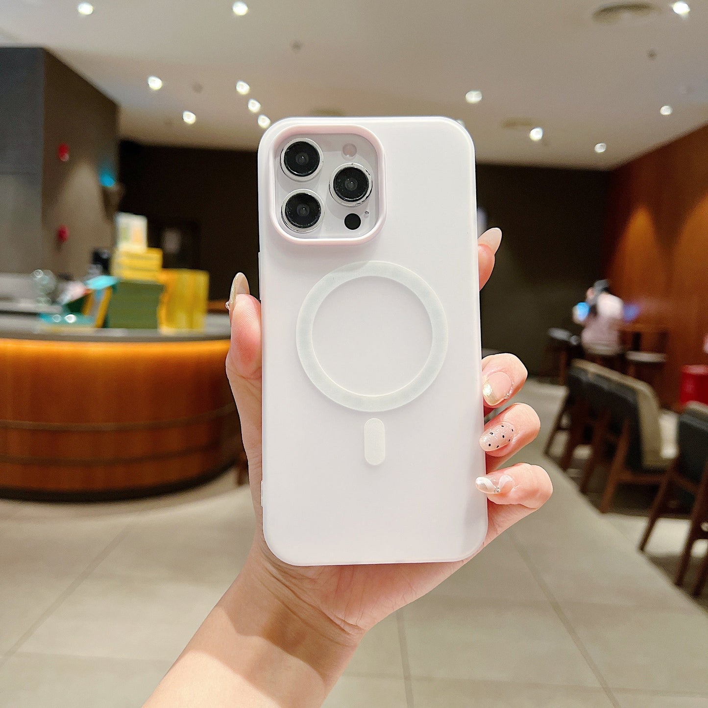 LuxuryKase Magnetic Silicone Candy Case | Mag-Safe Compatible | Slim Protective Case | Lightweight & Flexible | Wireless Charging | Soft Matte Finish For iPhone