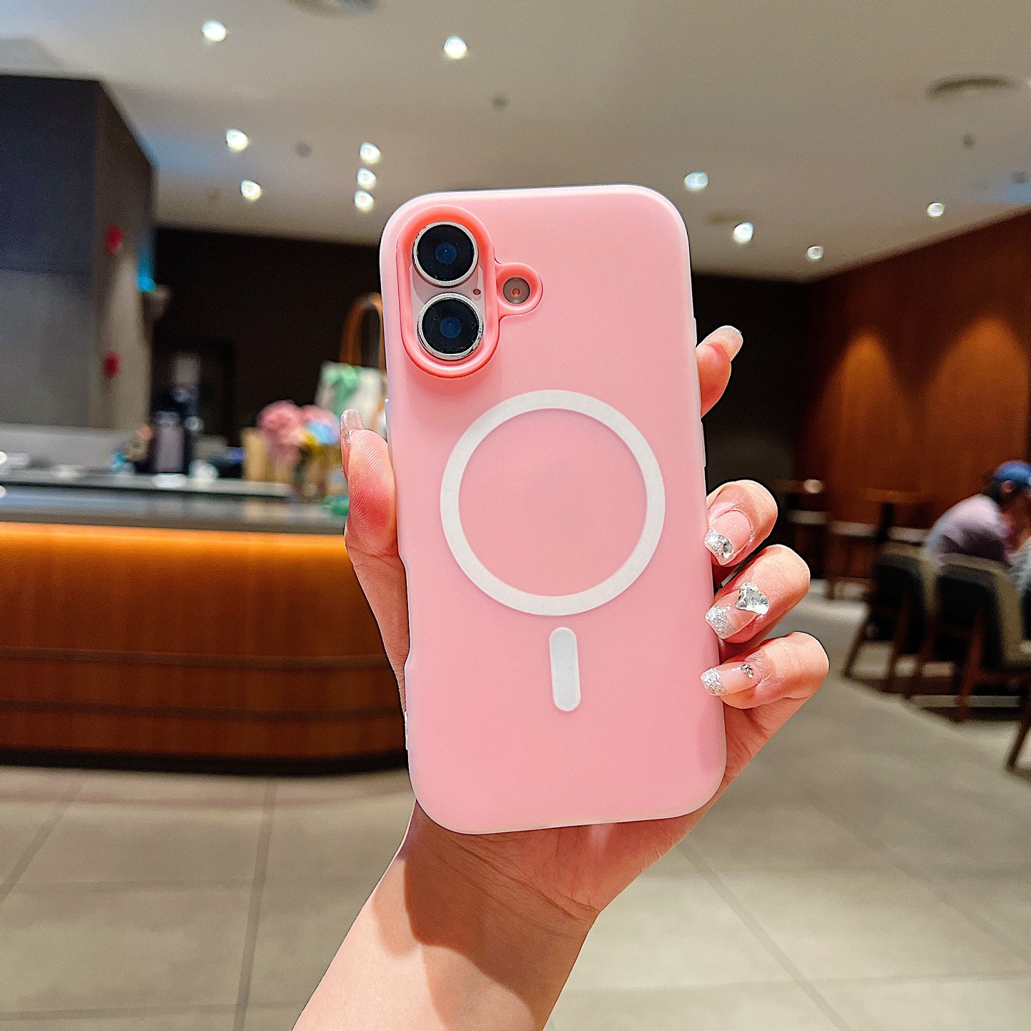 LuxuryKase Magnetic Silicone Candy Case | Mag-Safe Compatible | Slim Protective Case | Lightweight & Flexible | Wireless Charging | Soft Matte Finish For iPhone