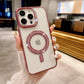 LuxuryKase Transparent Back Cover with Shimmer MagSafe Ring | Soft TPU Case | Stylish Shockproof Protective Mobile Case with Premium Finish For iPhone 15 & 16 Series