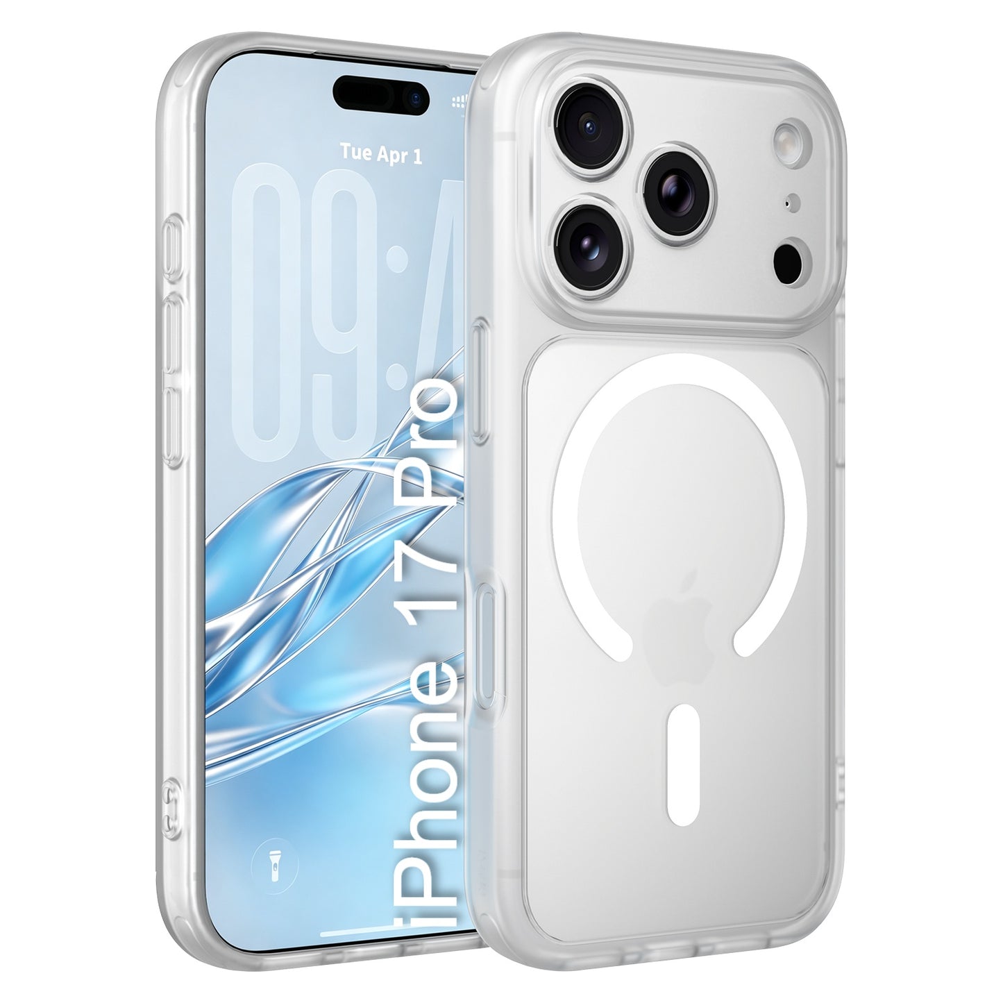 LuxuryKase Hybrid Shockproof Translucent Case | Matte Frosted Hard Back with Soft Edges | Full Camera Protection Bumper | Compatible with MagSafe | TPU & PC For iPhone & Samsung Series