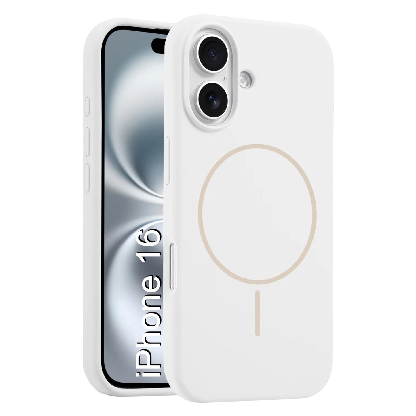 LuxuryKase Silicone Magnetic Case with Soft Microfiber Lining | Mag-Safe Support | Shockproof Protective Cover | Precise Cutouts | Slim Fit Design For iPhone 16 & 16 Plus