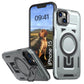 LuxuryKase Rugged Shockproof Magnetic Case with Kickstand | Dual Layer TPU+PC Protection | Mag-Safe Compatible | Camera Guard | Extreme Drop Resistance For iPhone Series