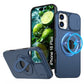 LuxuryKase Mag-Safe Shockproof Rugged Back Case with Finger Ring Kickstand & Sliding Camera Cover | Military Drop Protection | Wireless Charging Support For iPhone Series