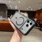 LuxuryKase Hybrid Clear Translucent Case | Matte Dotted Hard PC Back | TPU Textured Grip Frame | Metallic Buttons | Raised Camera Protection | MagSafe Compatible For iPhone