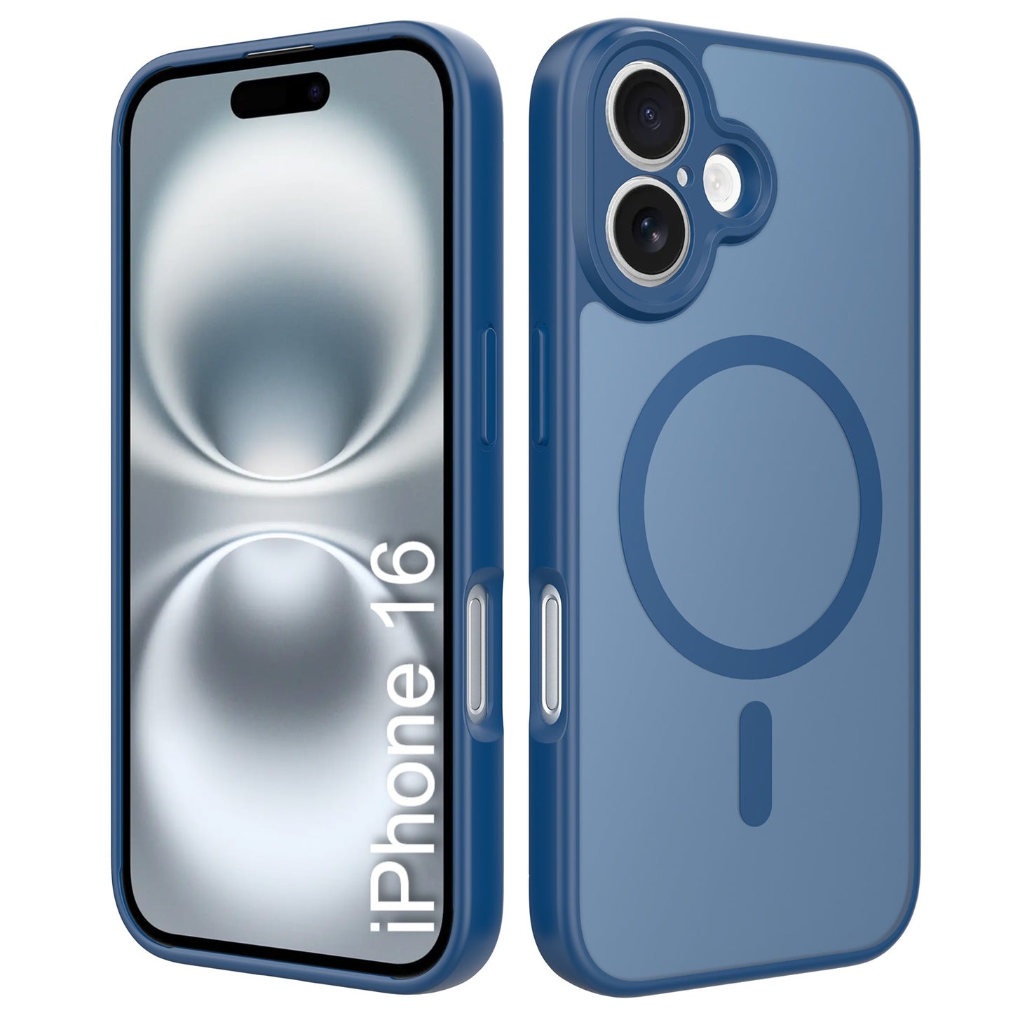 LuxuryKase Hybrid Shockproof Translucent Case | Matte Frosted Hard Back with Soft Edges | Full Camera Protection Bumper | Compatible with MagSafe | TPU & PC For iPhone & Samsung Series