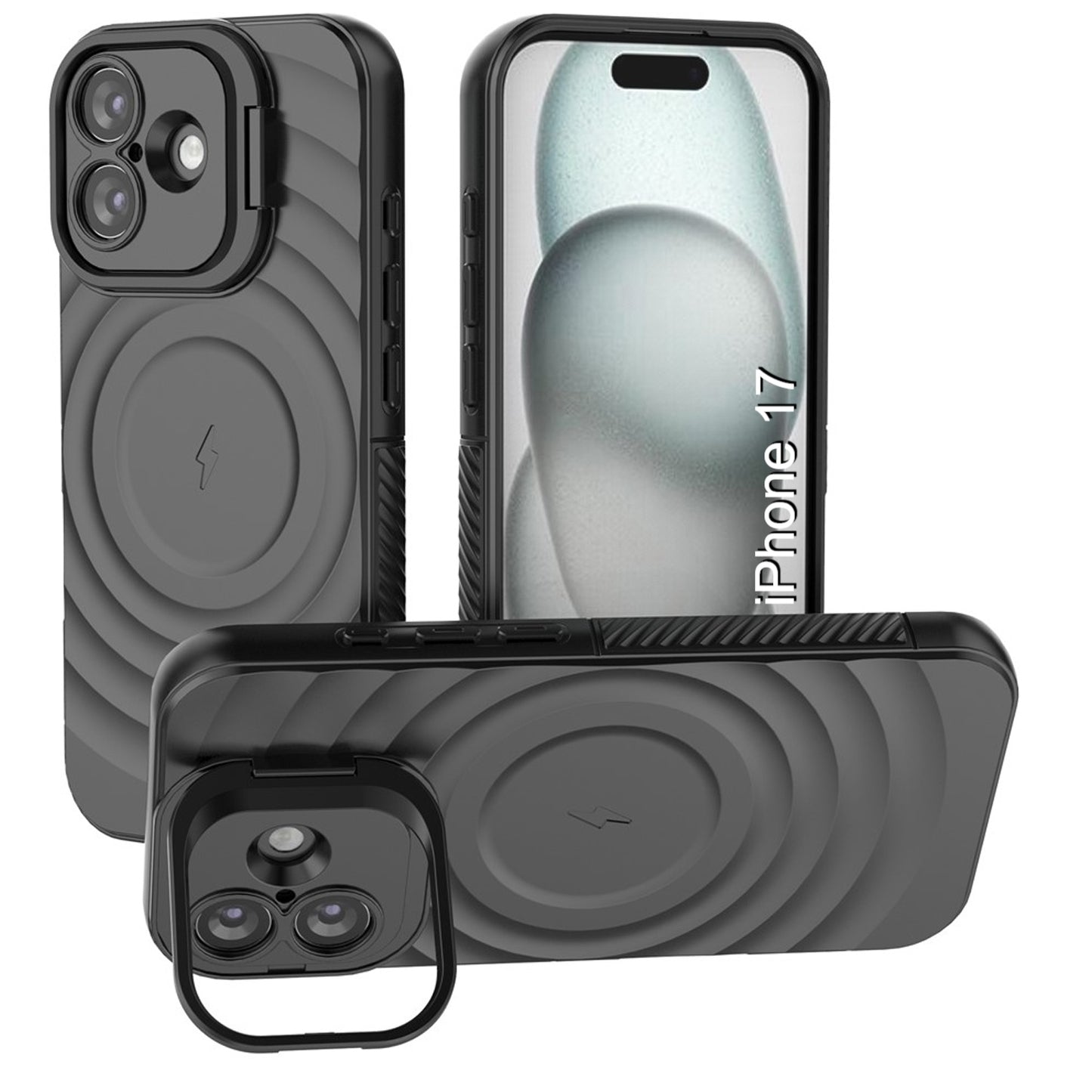 LuxuryKase Shockproof Case with Ripple Pattern | Inner Velvet Fabric Lining | Protective Cover & Wireless Charging Case for iPhone & Samsung Series