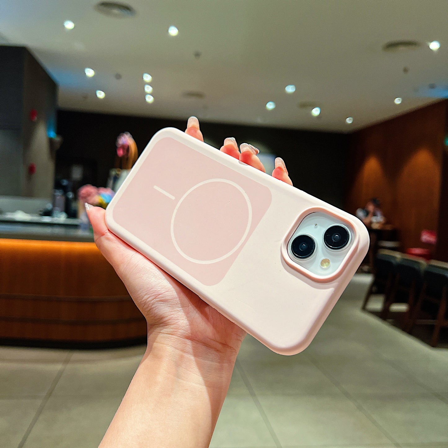 LuxuryKase Liquid Silicone Case | Dual Tone Colour Matte Finish | MagSafe Compatible | Microfiber Lining Inside | ShockProof & Raised Camera Protection For iPhone