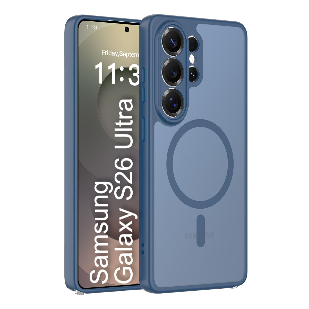 LuxuryKase Hybrid Shockproof Translucent Case | Matte Frosted Hard Back with Soft Edges | Full Camera Protection Bumper | Compatible with MagSafe | TPU & PC For iPhone & Samsung Series