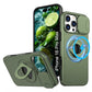 LuxuryKase Mag-Safe Shockproof Rugged Back Case with Finger Ring Kickstand & Sliding Camera Cover | Military Drop Protection | Wireless Charging Support For iPhone Series
